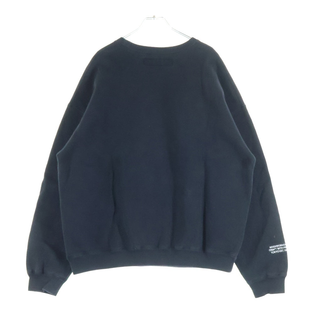 NEIGHBORHOOD(ネイバーフッド) 23AW PLAIN SWEATSHIRT LS クルーネックスウェットトレーナー ブラック 232FPNH-CSM01