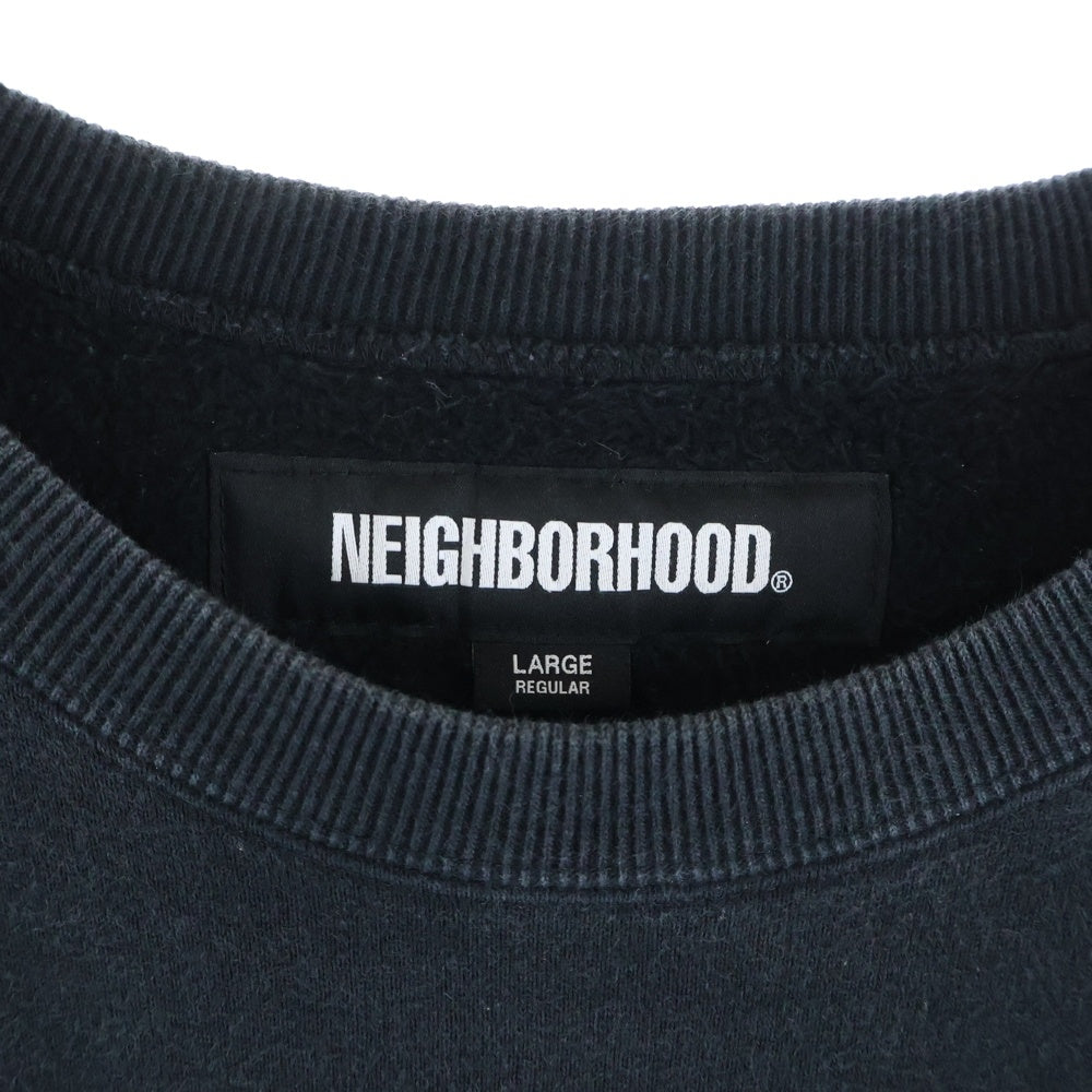 NEIGHBORHOOD(ネイバーフッド) 23AW PLAIN SWEATSHIRT LS クルーネックスウェットトレーナー ブラック 232FPNH-CSM01