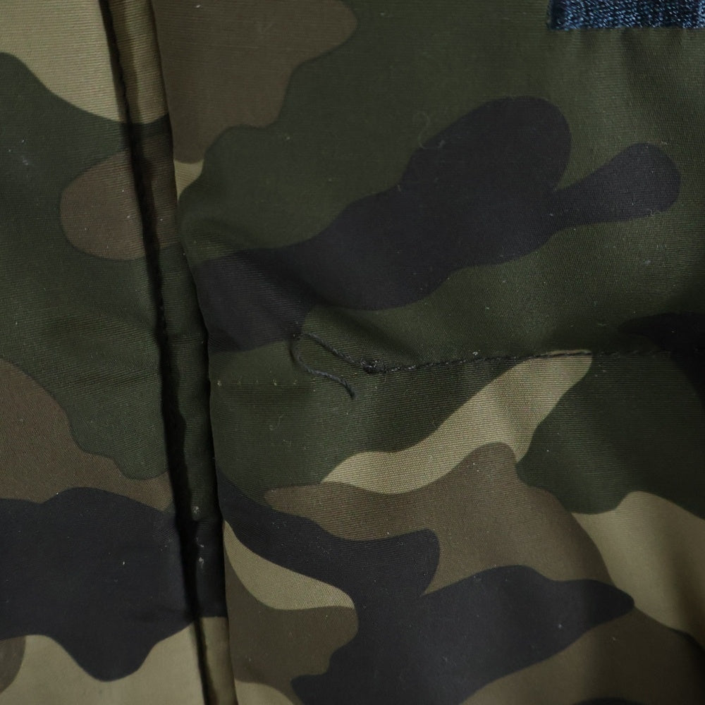 TOMMY HILFIGER(トミーヒルフィガー) ESSENTIALS HOODED BOMBER JACKET カモフラージュ 迷彩 ファー付き 中綿ジャケット カーキ 159AP863