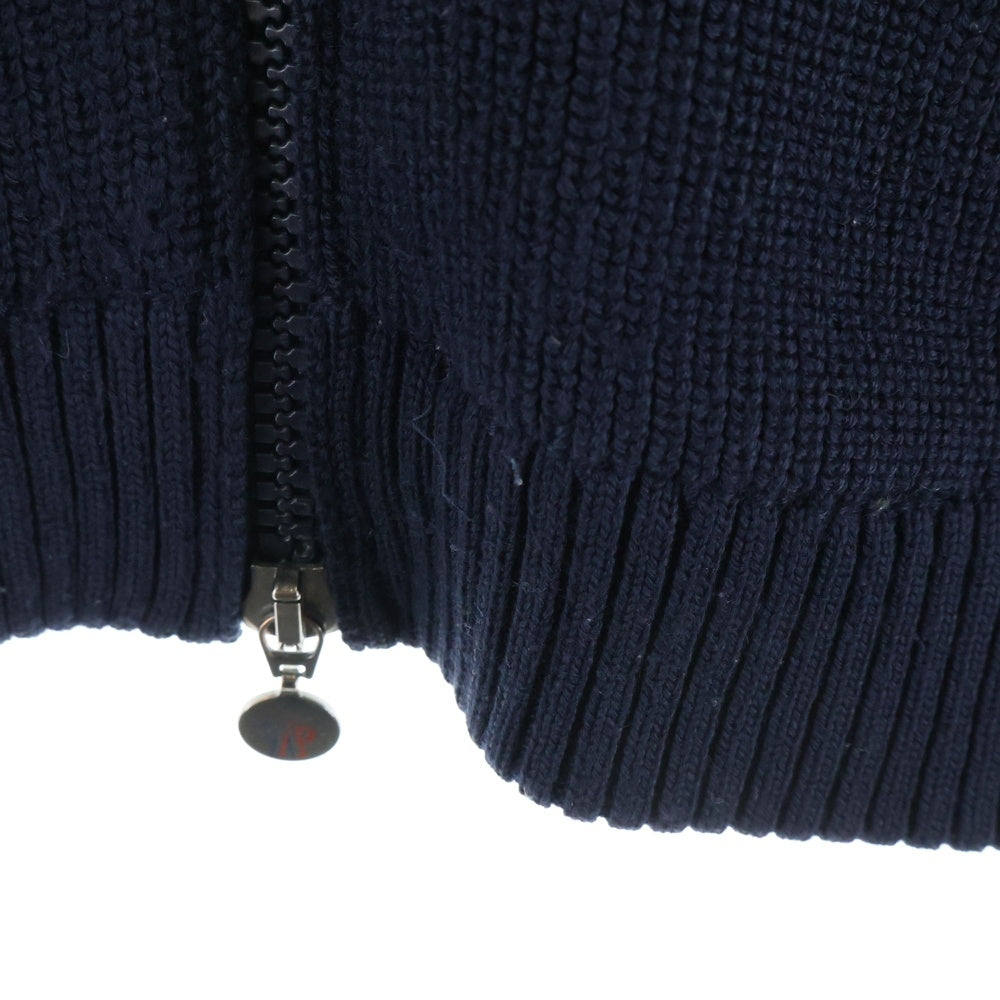 MONCLER(モンクレール) MAGLIONE TRICOT GILET ロゴワッペン ダウン切替 ニットベスト ネイビー 120919436800