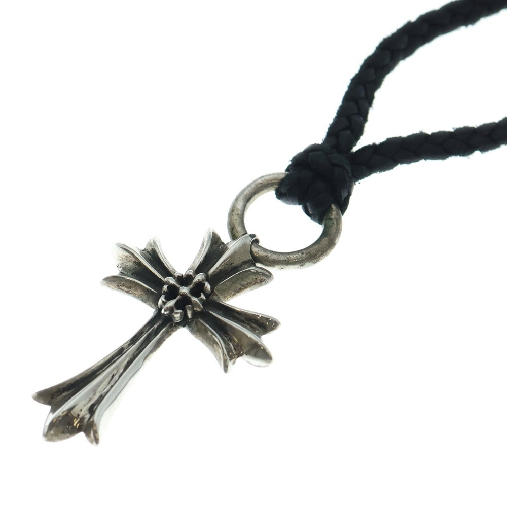 A&G(エーアンドジー) LARGE CROSS LEATHER BRAID ラージクロス レザーブレイド ペンダントトップ シルバー