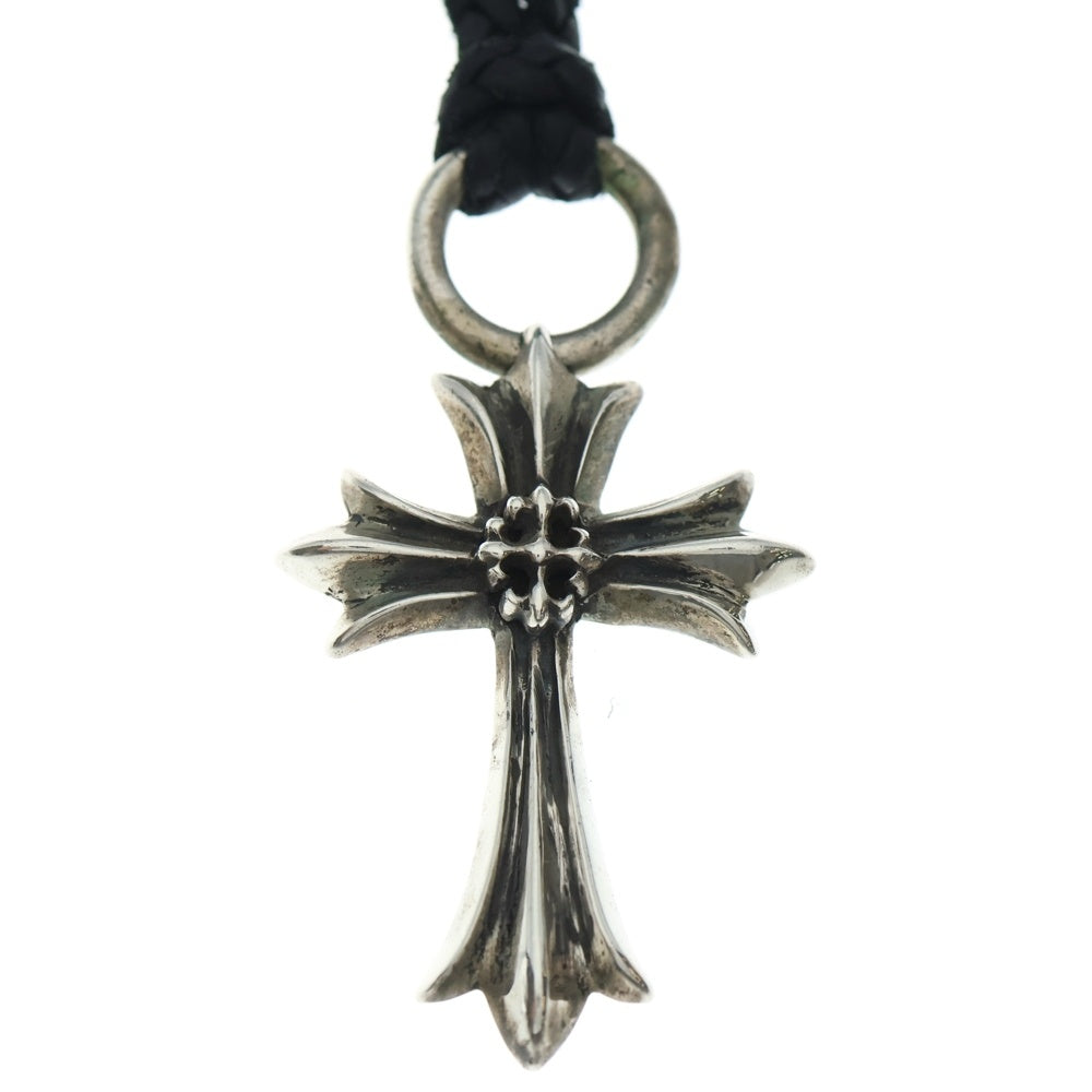 A&G(エーアンドジー) LARGE CROSS LEATHER BRAID ラージクロス レザーブレイド ペンダントトップ シルバー