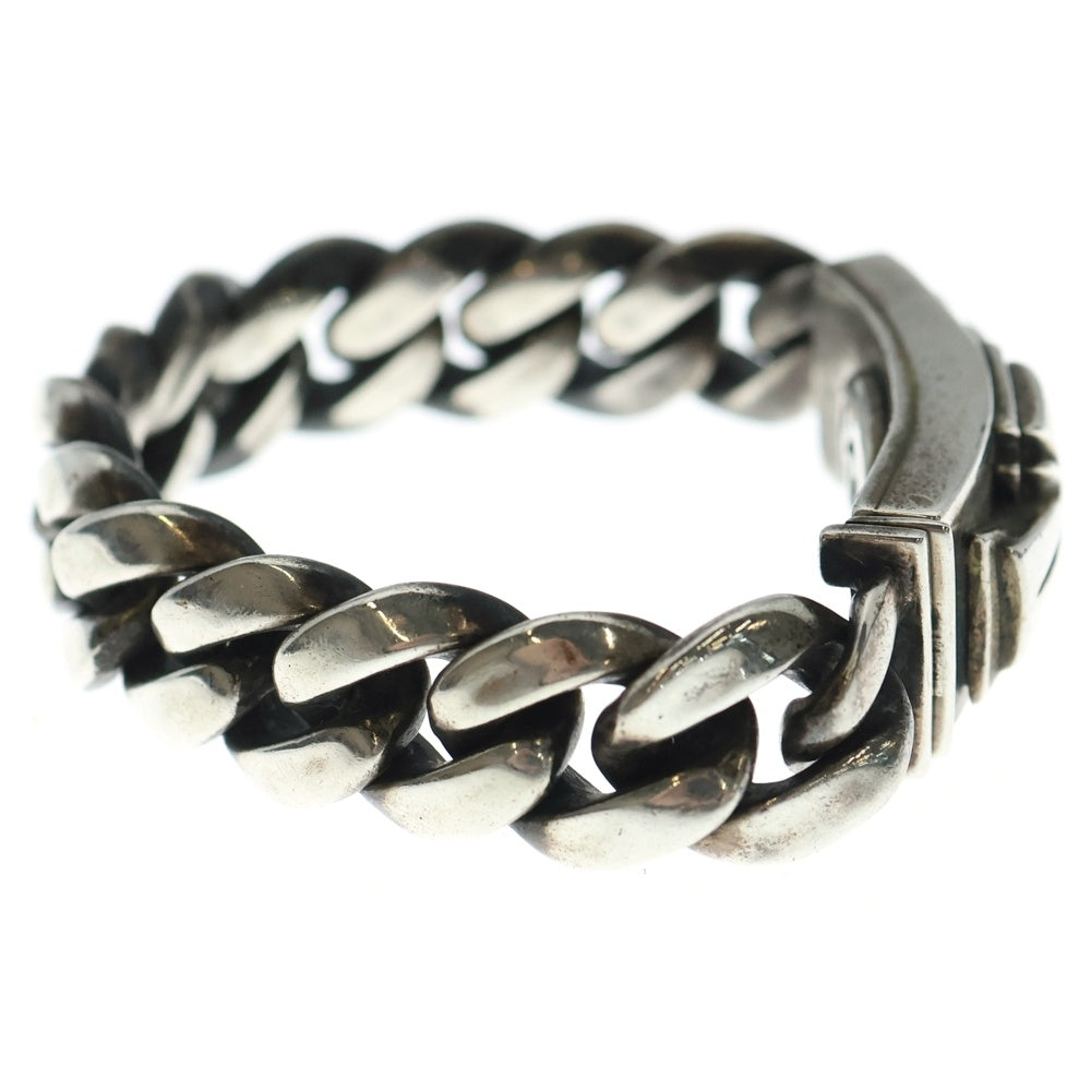 NO BRAND(ノーブランド) CLASSIC ID BRACELET クラシックリンク IDブレスレット シルバー/ピンク