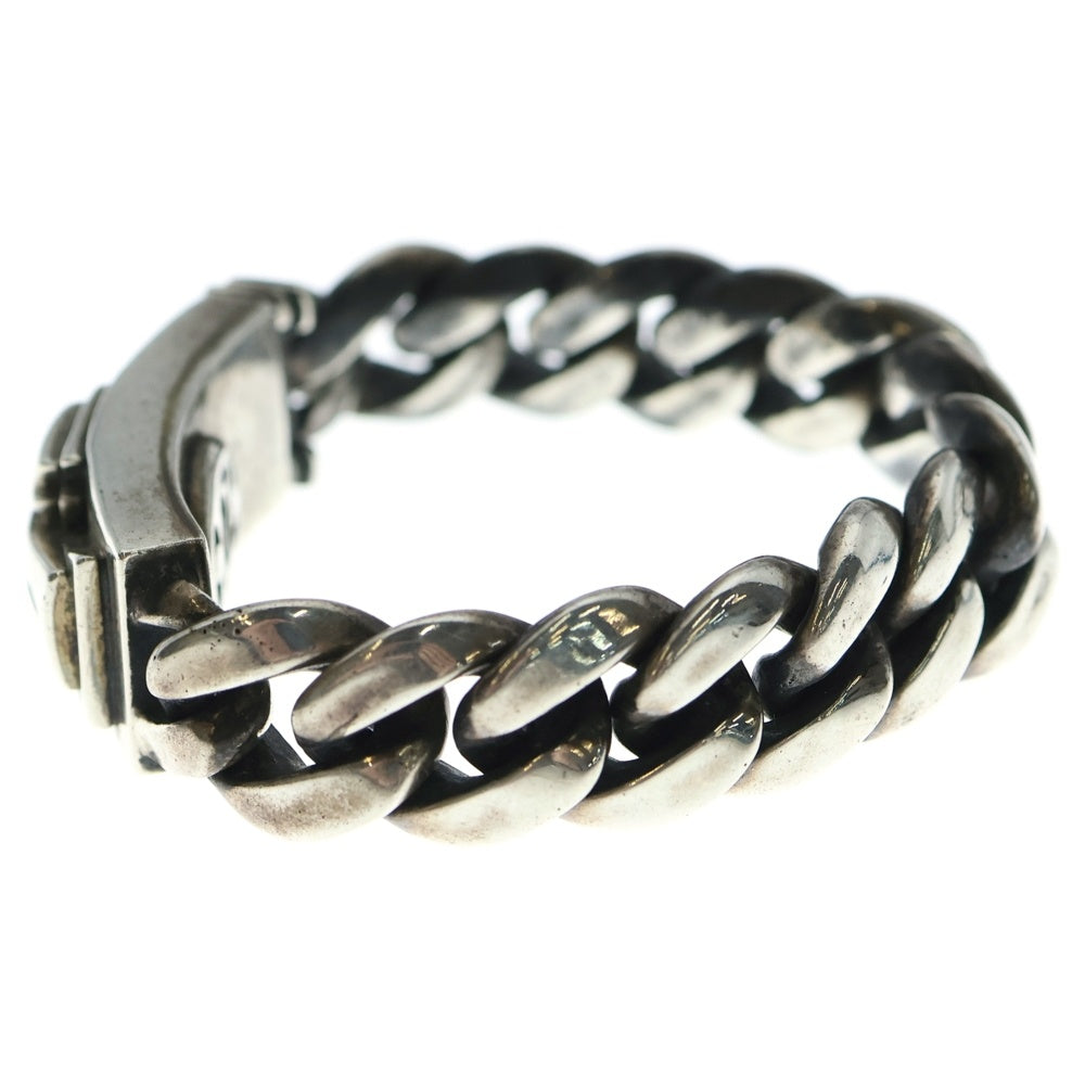 NO BRAND(ノーブランド) CLASSIC ID BRACELET クラシックリンク IDブレスレット シルバー/ピンク