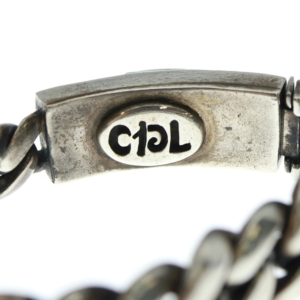 NO BRAND(ノーブランド) CLASSIC ID BRACELET クラシックリンク IDブレスレット シルバー/ピンク