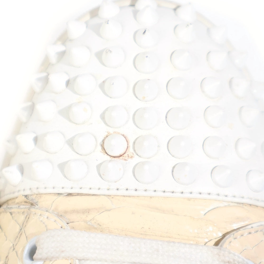 CHRISTIAN LOUBOUTIN(クリスチャンルブタン) パイソン スタッズ スニーカー ローカットスニーカー ホワイト