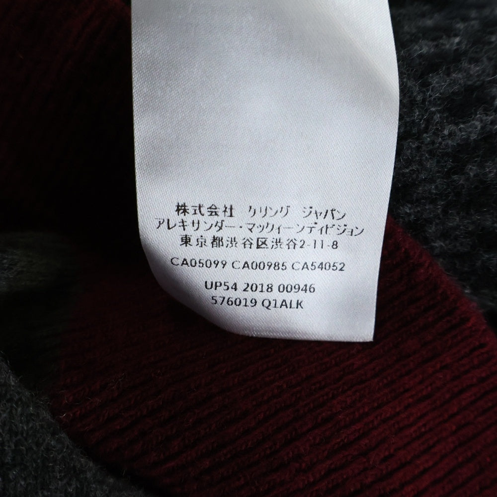Alexander McQueen(アレキサンダーマックイーン) スカルプリント クルーネックウールニットセーター マルチ 576019 Q1ALK