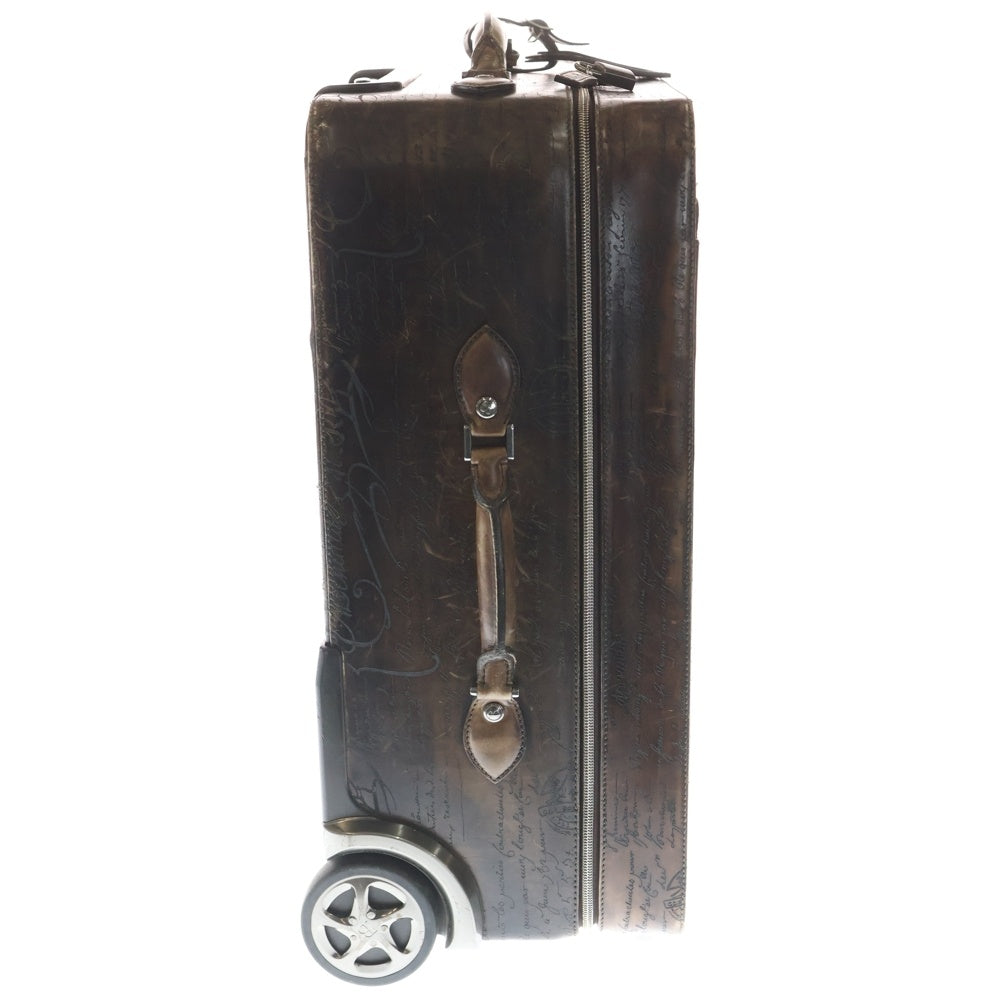 Berluti(ベルルッティ) フォーミュラ カリグラフィ スクリットレザーキャリーケース スーツケース ブラウン