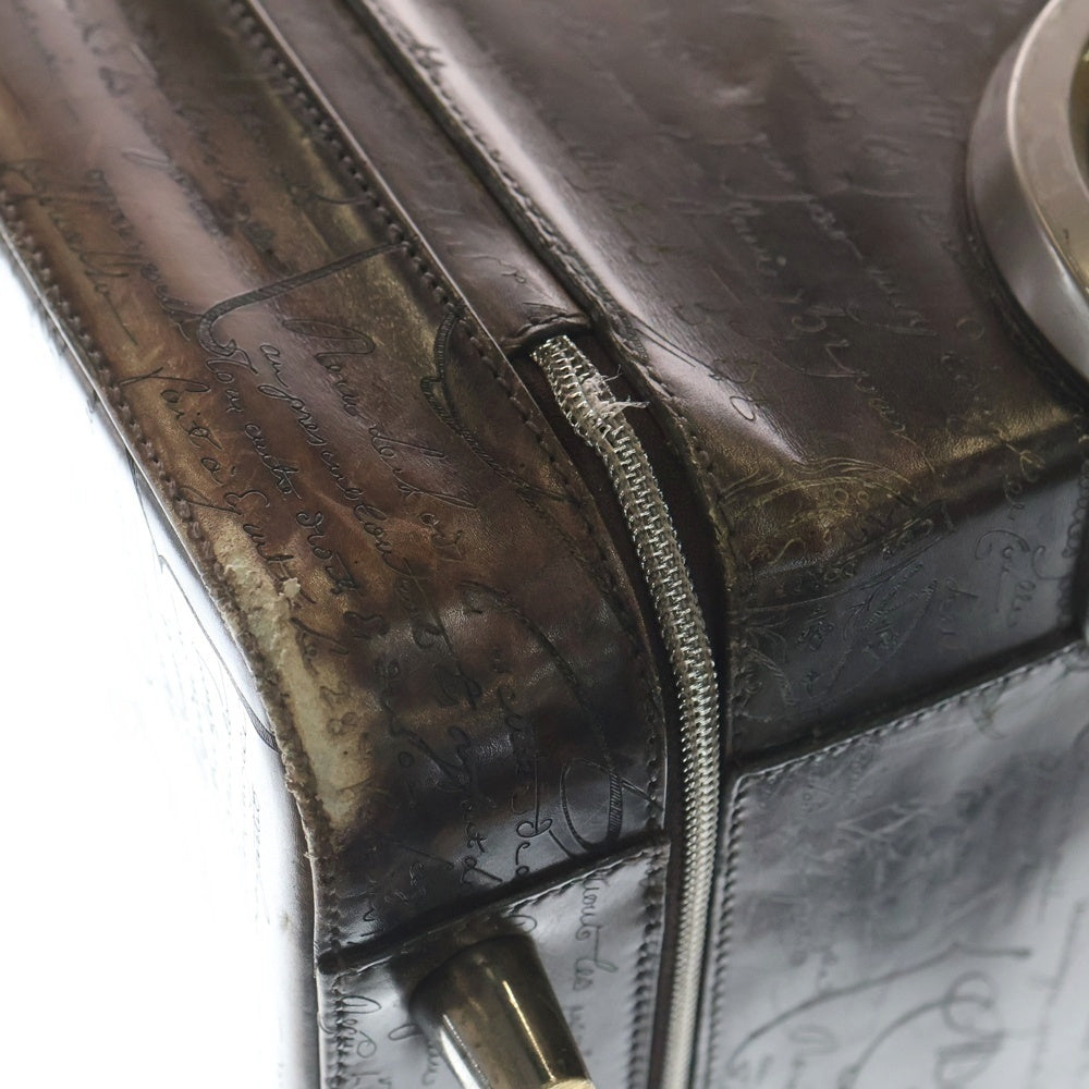 Berluti(ベルルッティ) フォーミュラ カリグラフィ スクリットレザーキャリーケース スーツケース ブラウン