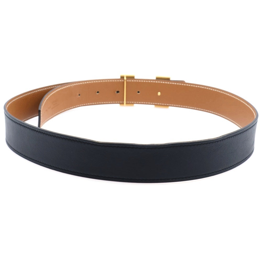 HERMES(エルメス) コンスタンス ギヨシェ ギロッシュ Hロゴバックル リバーシブルレザーベルト ブラック/ブラウン T刻印