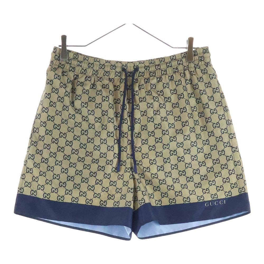 GUCCI(グッチ) GG Logo Tech Shorts GG総柄 メッシュナイロンショーツ ハーフパンツ ベージュ 815603 XHAJ4