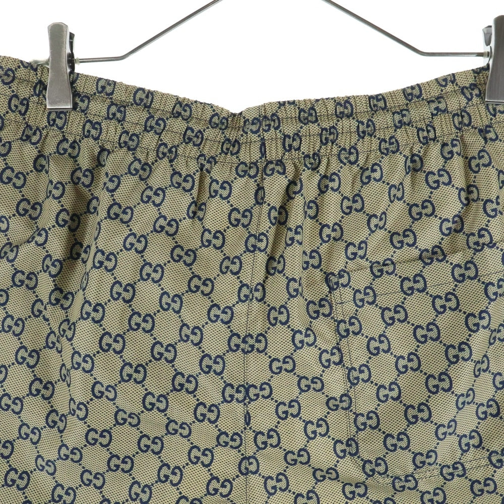 GUCCI(グッチ) GG Logo Tech Shorts GG総柄 メッシュナイロンショーツ ハーフパンツ ベージュ 815603 XHAJ4