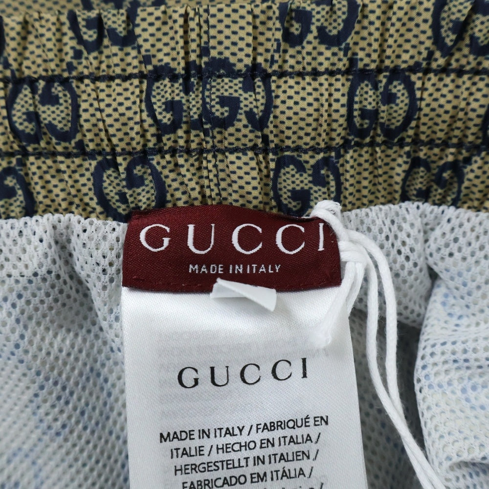 GUCCI(グッチ) GG Logo Tech Shorts GG総柄 メッシュナイロンショーツ ハーフパンツ ベージュ 815603 XHAJ4