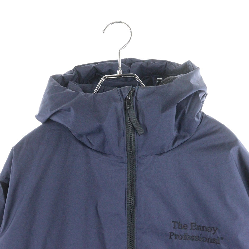 ENNOY(エンノイ) 24AW PADDED JACKET ロゴ刺繍 中綿ナイロンジャケット ネイビー AW24BRENJK03LP