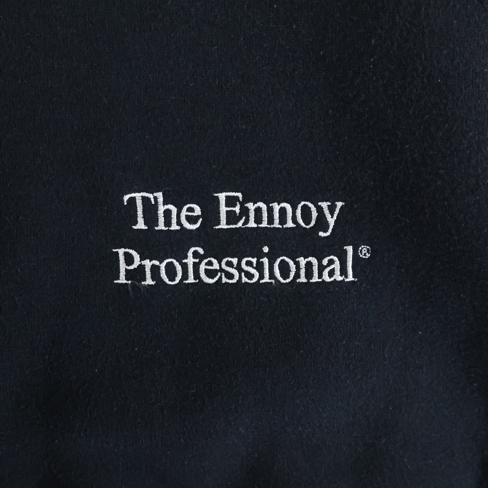 ENNOY(エンノイ) 21SS xBunshun Leeks Sweat Crewneck 文春リークス クルーネックスウェットトレーナー ブラック SS21BRENCT08NTL