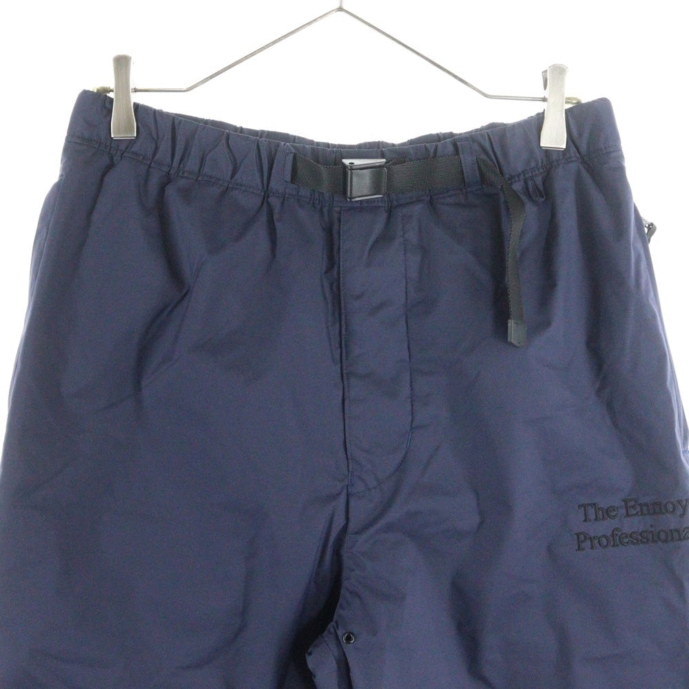 ENNOY(エンノイ) 24AW PADDED PANTS ロゴ刺繍 ナイロンパンツ ネイビー AW24BRENPT05LP