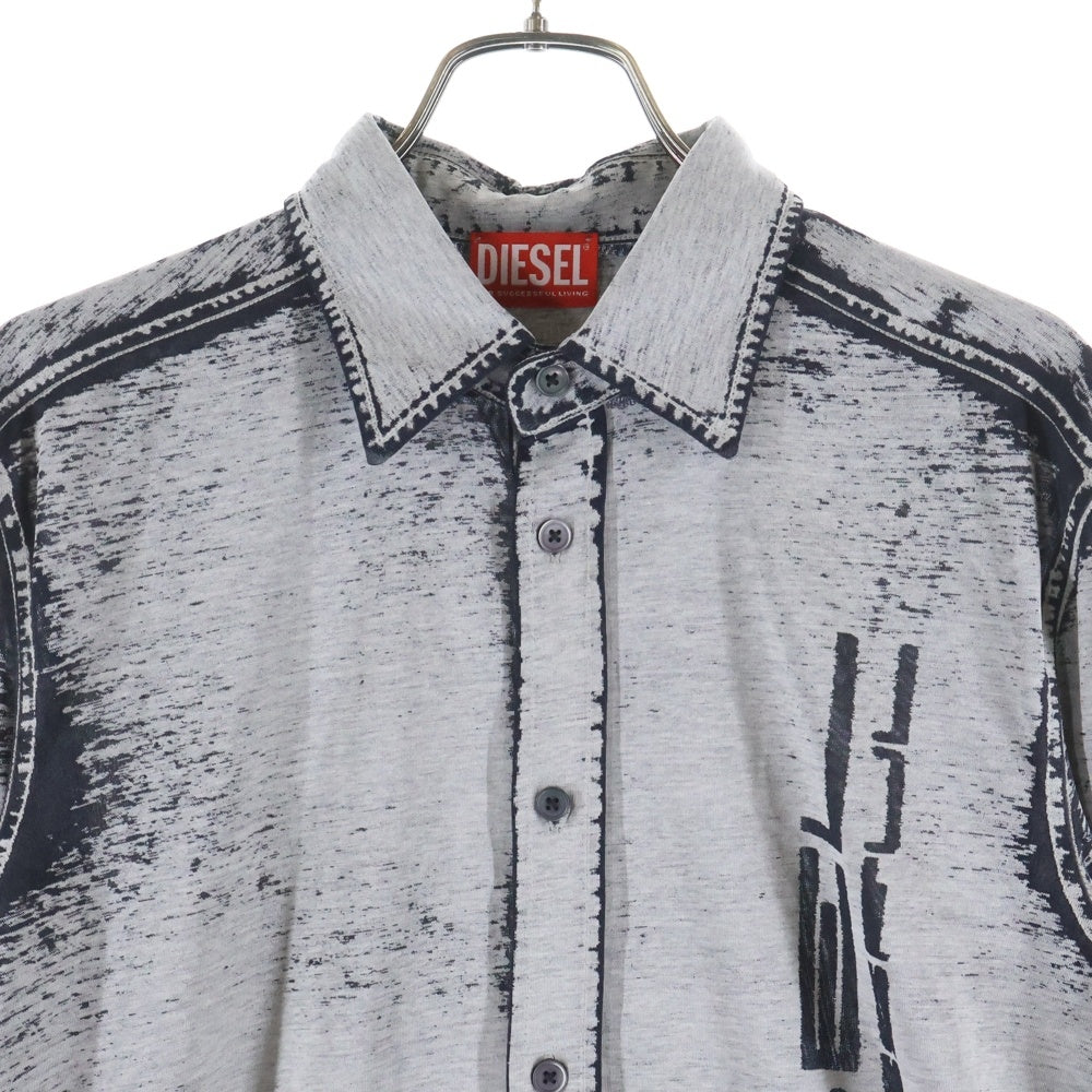 DIESEL(ディーゼル) S-ENTRY-DEV ウォッシュ加工 長袖シャツ グレー A14105