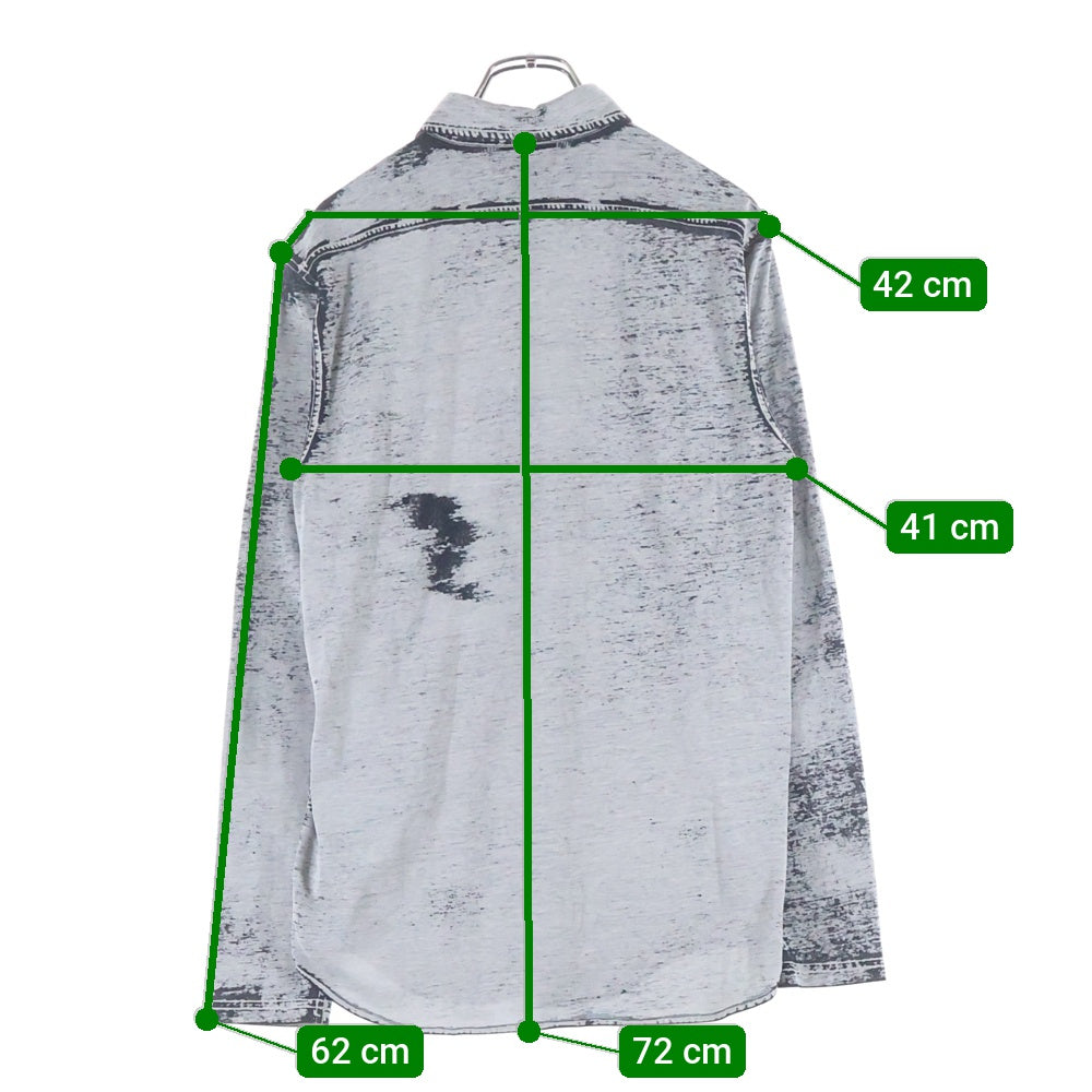 DIESEL(ディーゼル) S-ENTRY-DEV ウォッシュ加工 長袖シャツ グレー A14105