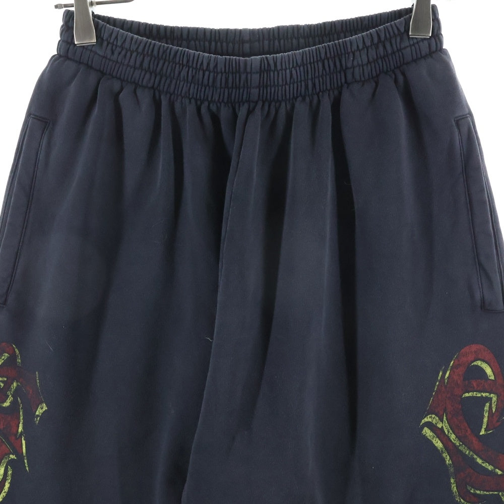 BALENCIAGA(バレンシアガ) 23AW OFFSHORE Offshore Baggy アートプリントスウェットバギーロングパンツ グレー 771081 TPVM9