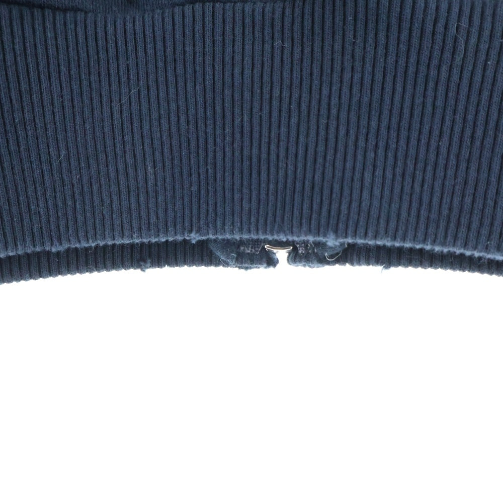 Acne Studios(アクネ ストゥディオズ) 25SS LOGO ZIP SWEATER ダメージ加工 フロントロゴ ジップアップスウェット ブラック FN-UX-SWEA000052