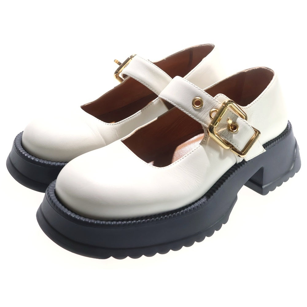 MARNI(マルニ) Mary Jane メリージュン レディース レザー プラットフォーム ローファー ホワイト