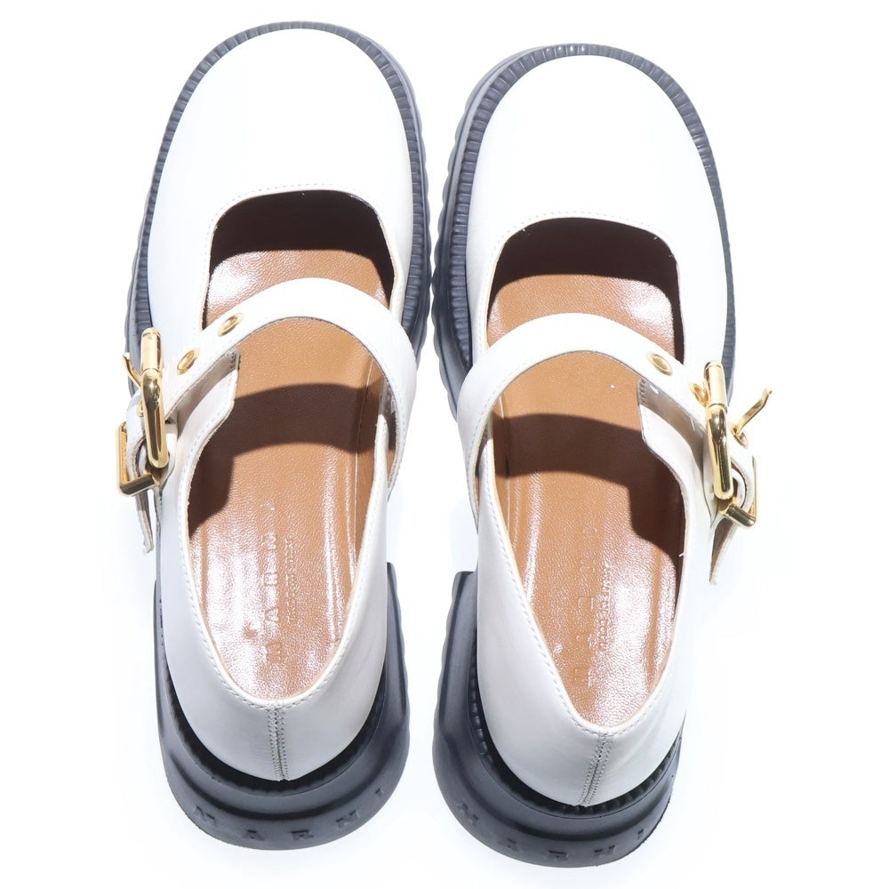 MARNI(マルニ) Mary Jane メリージュン レディース レザー プラットフォーム ローファー ホワイト