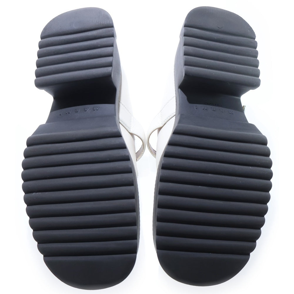 MARNI(マルニ) Mary Jane メリージュン レディース レザー プラットフォーム ローファー ホワイト