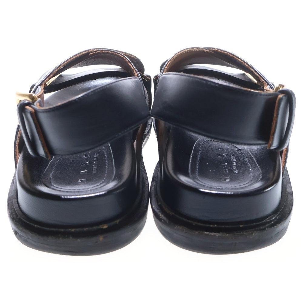 MARNI(マルニ) FB Criscross Sandal クリスクロス レザー サンダル レディース ブラック