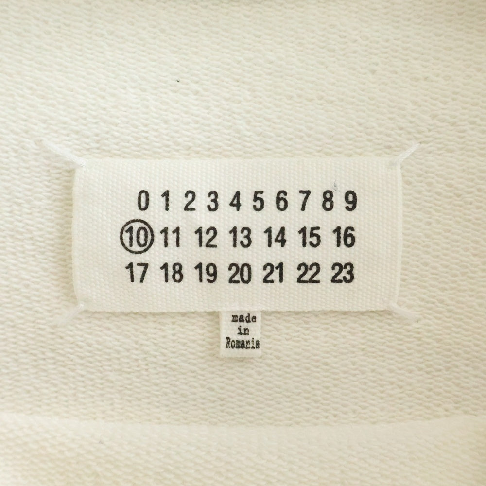 Maison Margiela(メゾンマルジェラ) 21SS アップサイドダウンロゴ プルオーバースウェット トレーナー ホワイト S50GU0166