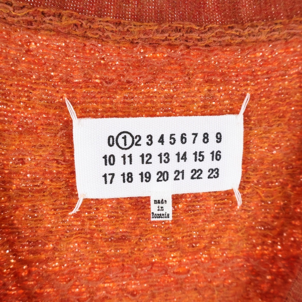 Maison Margiela(メゾンマルジェラ) 22SS INTERSIA V NECK CARDIGAN インターシャ ブイネック カーディガン オレンジ S51HA1181