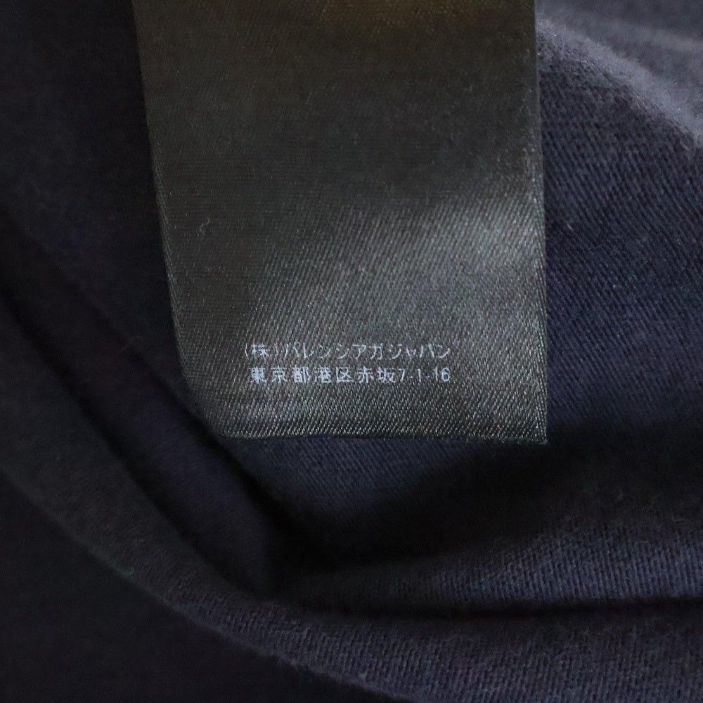 BALENCIAGA(バレンシアガ) 22SS シャツレイヤード オーバーサイズ ロングスリーブ 長袖Tシャツ カットソー ブラック 671401 TLVF3