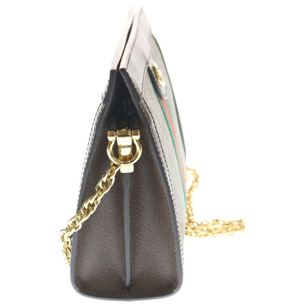GUCCI(グッチ) Ophidia Small Chain Shoulder Bag オフディア スモールチェーンショルダーバッグ ブラウン 503877 レディース