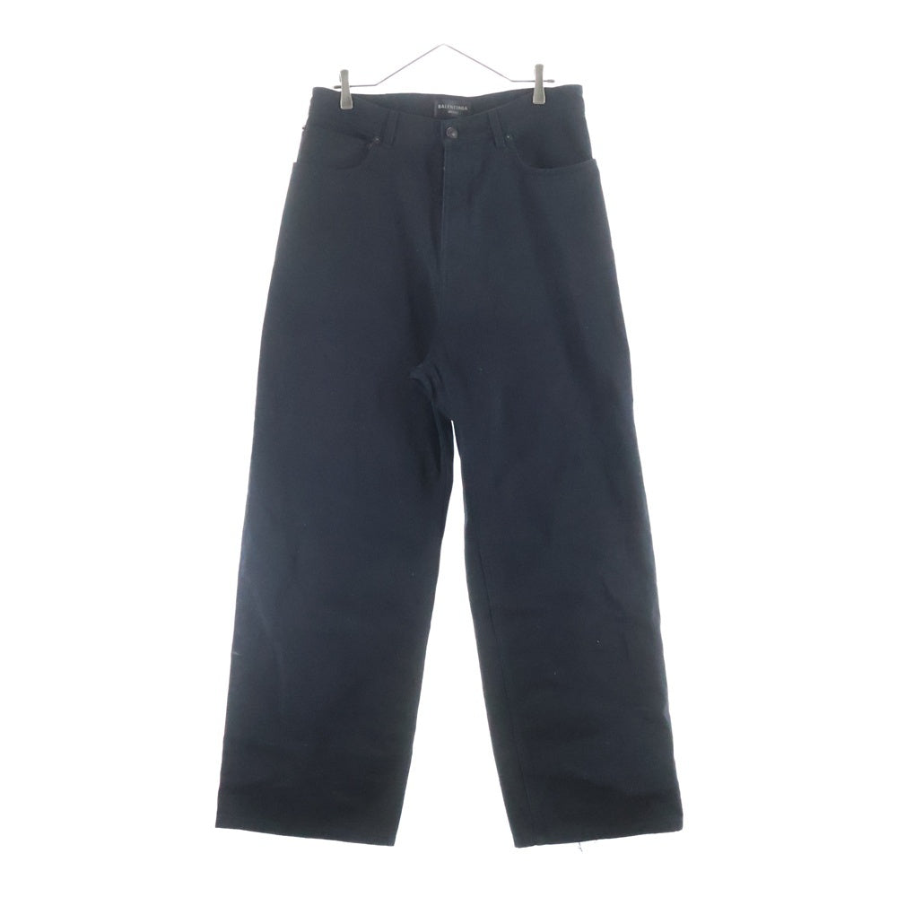 BALENCIAGA(バレンシアガ) 23SS Baggy Pants ウォッシュ加工 ボタンフライ コットン バギーデニムパンツ ブラック 745213 TNW11