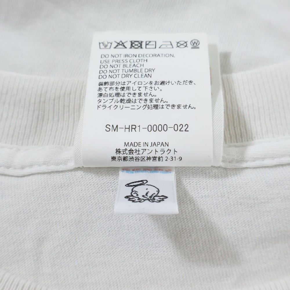 SAINT MICHAEL(セントマイケル) 24AW BABY MICHAEL フロントプリント半袖Tシャツ カットソー ホワイト SM-HR1-0000-022