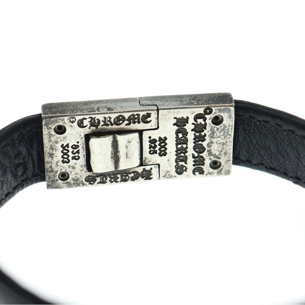 CHROME HEARTS(クロムハーツ) ×氷室京介 レザーブレスレット シルバー/ブラック