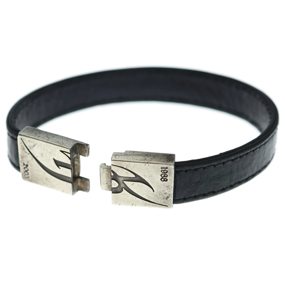 CHROME HEARTS(クロムハーツ) ×氷室京介 レザーブレスレット シルバー/ブラック