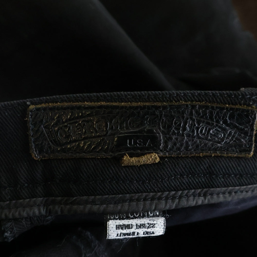 CHROME HEARTS(クロムハーツ) OLD FLEURKNEE DNM PANTS オールド フレアニー デニムパンツ ブラック