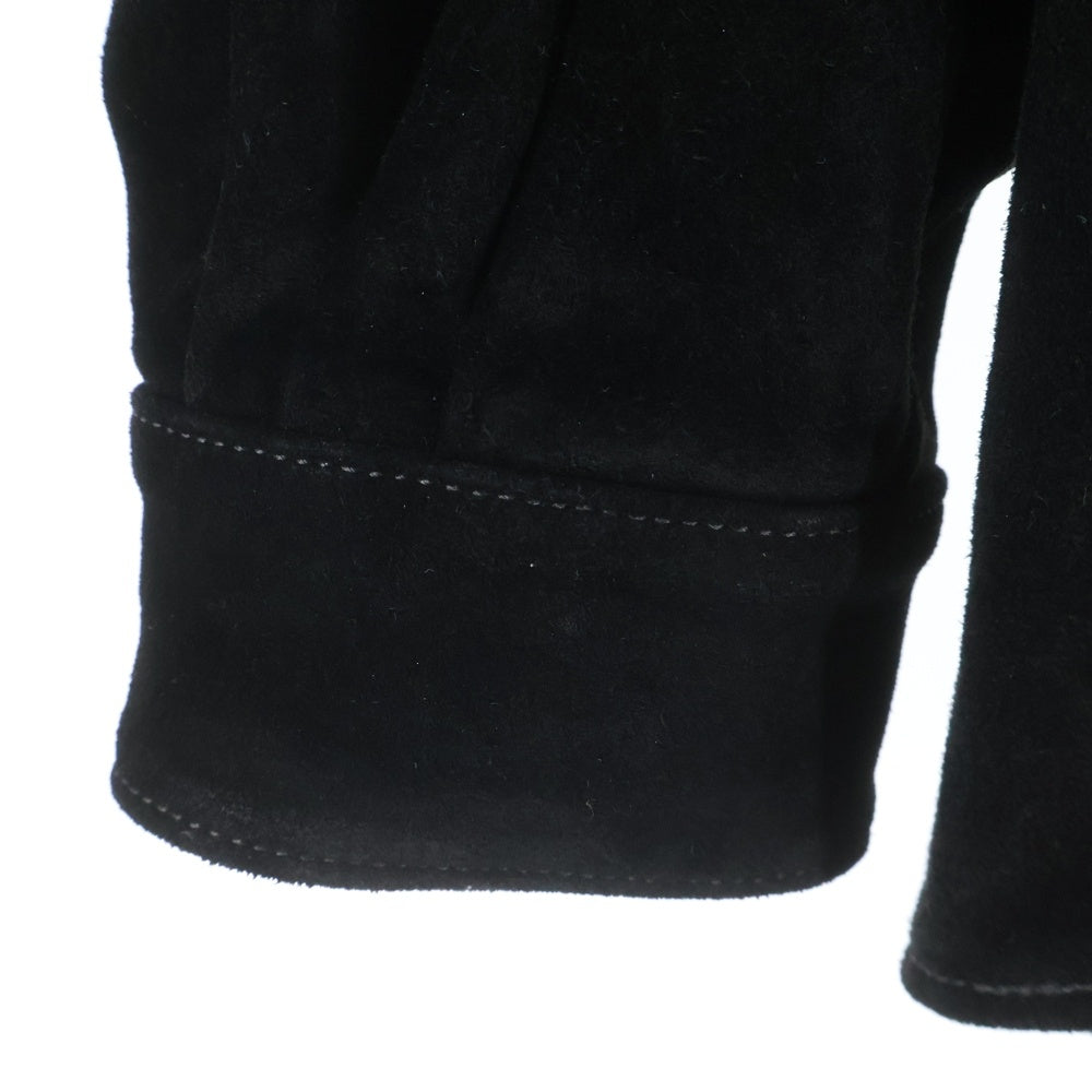 CHROME HEARTS(クロムハーツ) バックフレアニー クロスボール スウェード レザー 長袖シャツ ジャケット ブラック