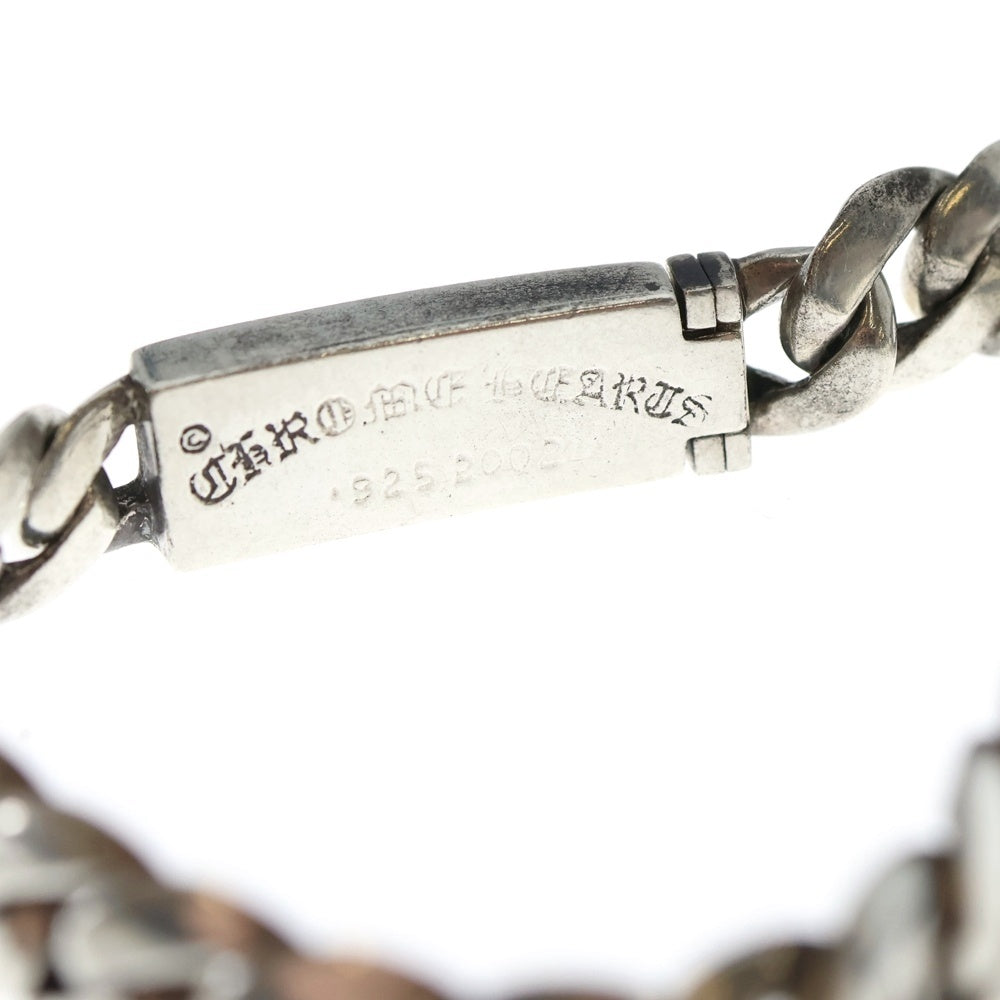 CHROME HEARTS(クロムハーツ) D BBY FLRL CRS PAVE ベイビーIDフローラルクロス パヴェダイヤ シルバーブレスレット