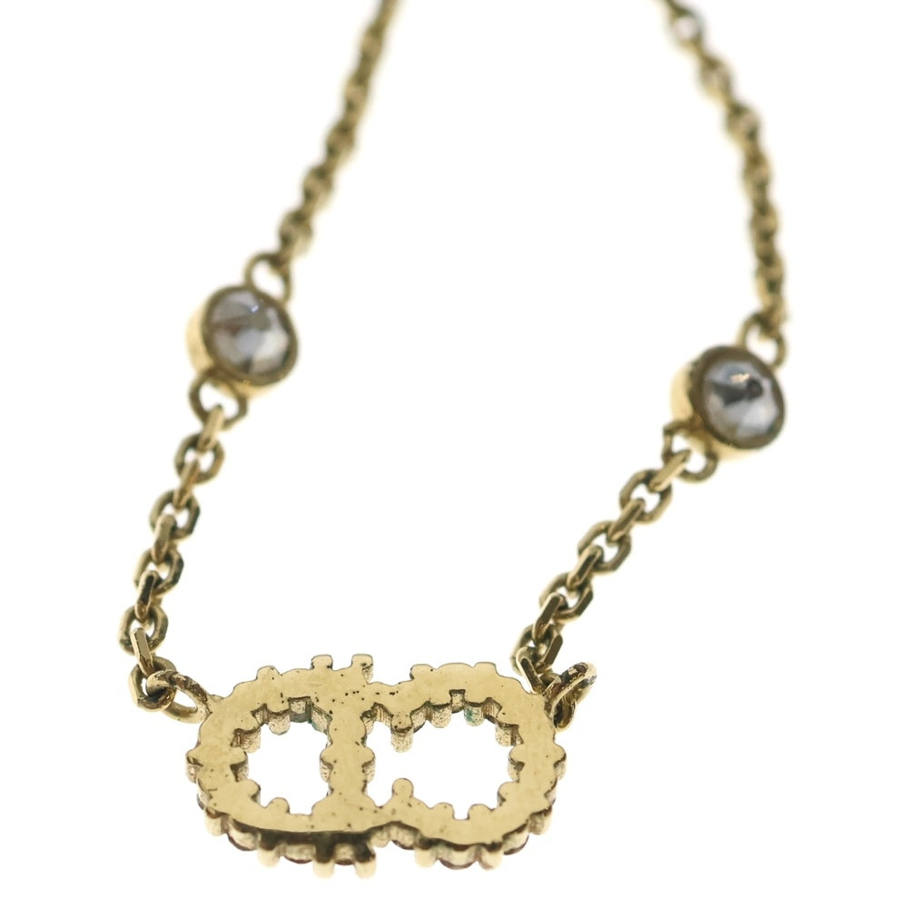 Christian Dior(クリスチャンディオール) CLAIR D LUNE クレールディー リュヌ クリスタル パール チェーンネックレス ゴールド レディース