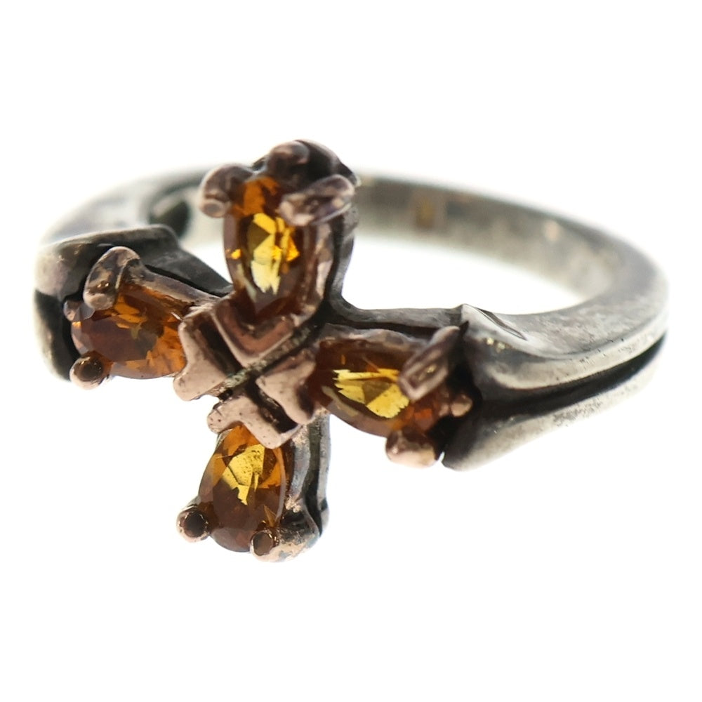 ARPEGE アルページュ リング アクセサリー ARPEGE アルページュ Cross Ring クロスモチーフ オレンジストーン