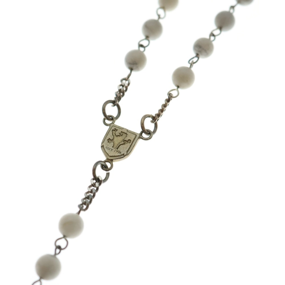 NO BRAND(ノーブランド) Britannia(ブリタニア) Rosary Necklace ロザリオ ネックレス シルバー/ホワイト