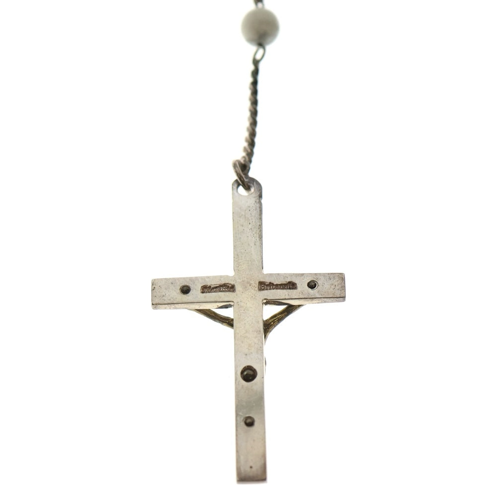 NO BRAND(ノーブランド) Britannia(ブリタニア) Rosary Necklace ロザリオ ネックレス シルバー/ホワイト