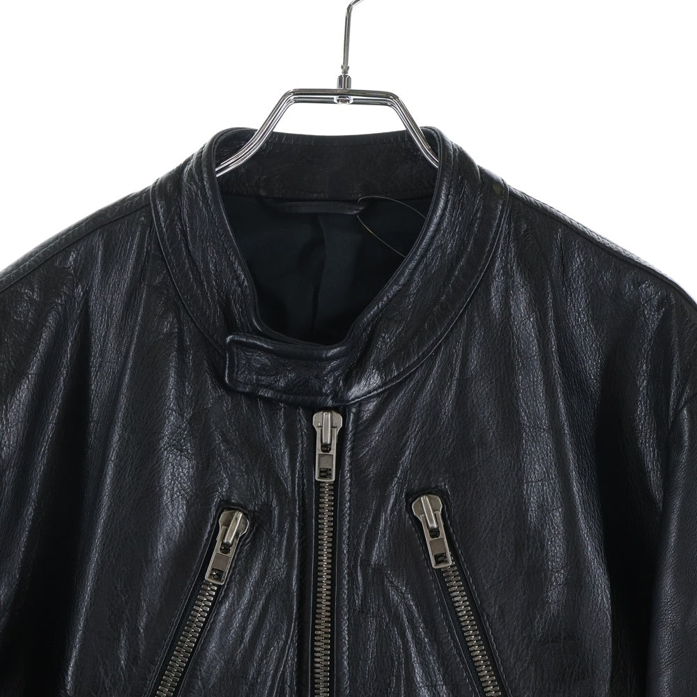 Maison Margiela(メゾンマルジェラ) ここのえ期 八の字 レザーライダースジャケット ブラック