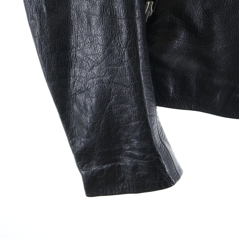 Maison Margiela(メゾンマルジェラ) ここのえ期 八の字 レザーライダースジャケット ブラック