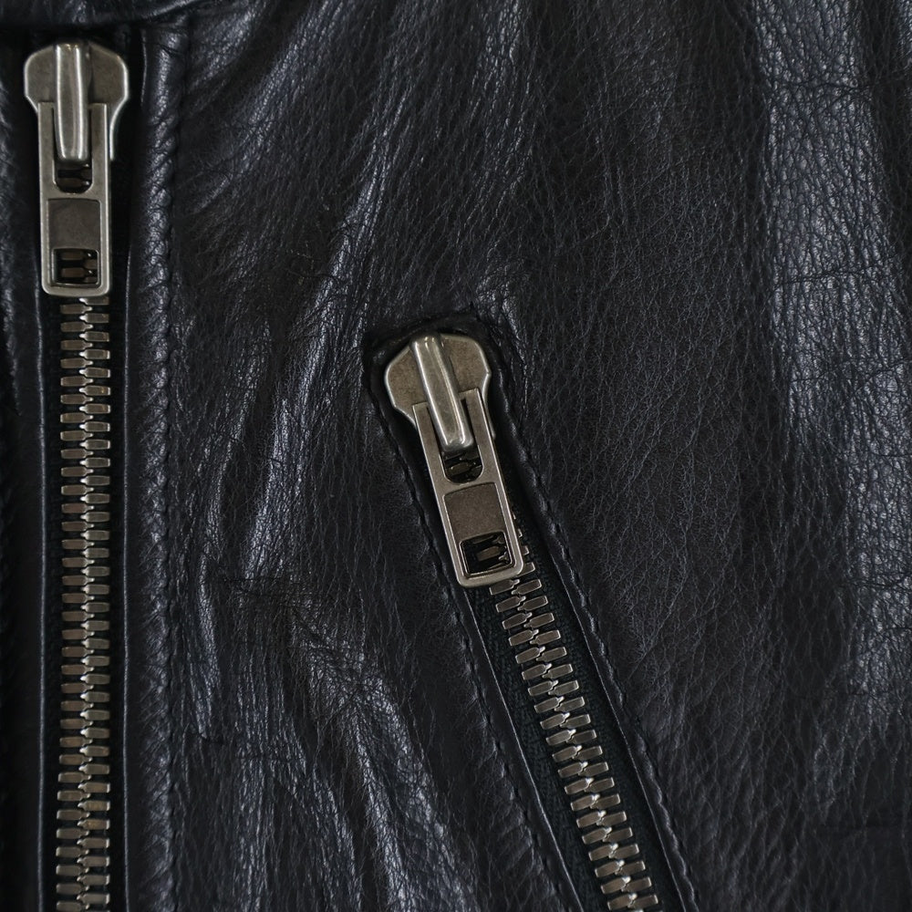 Maison Margiela(メゾンマルジェラ) ここのえ期 八の字 レザーライダースジャケット ブラック