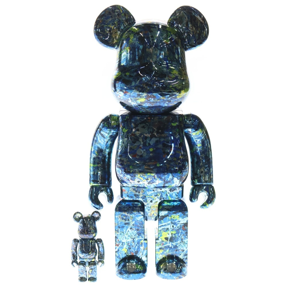 BE@RBRICK(ベアブリック) Jackson Pollock Studio CHROME Ver.100% 400% ジャクソンポロック フィギュア マルチ