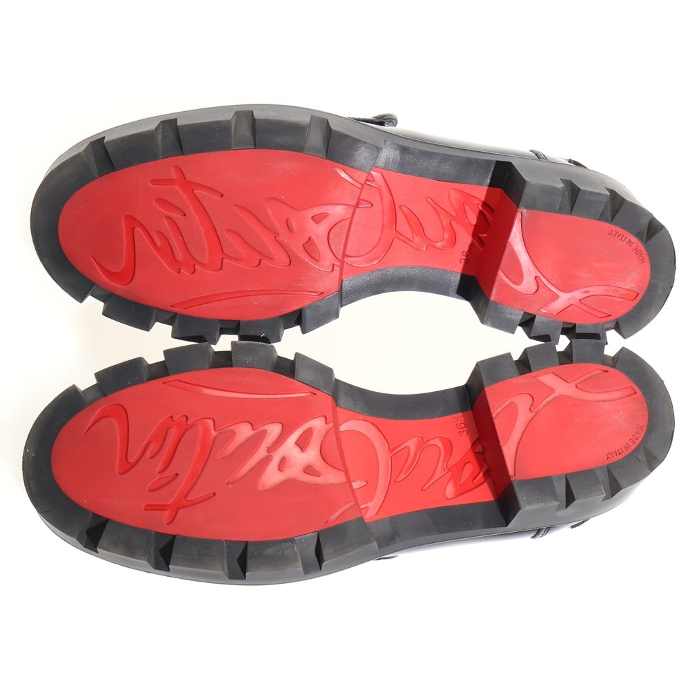 CHRISTIAN LOUBOUTIN(クリスチャンルブタン) CL Moc Lug オックスフォード レザーローファー ローカットシューズ ブラック 3221081 レディース