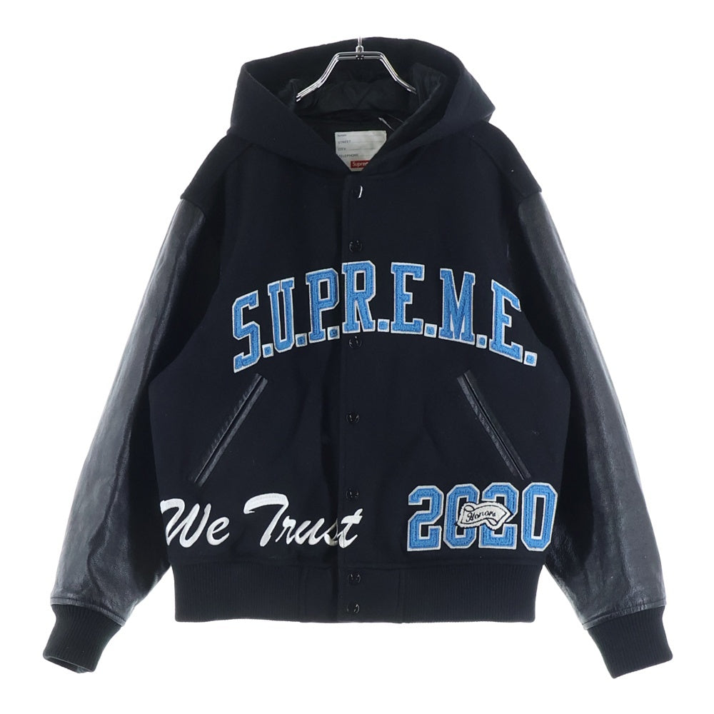 SUPREME(シュプリーム) 20AW King Hooded Varsity Jacket キングフーデッドバーシティスタジャンブルゾン ブラック