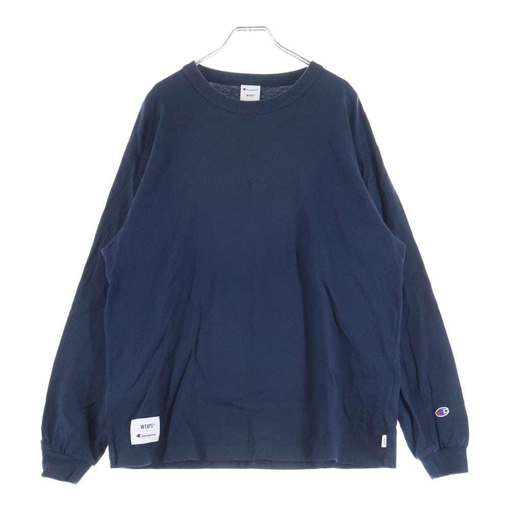 WTAPS(ダブルタップス) 21SS ChampionL/S T-Shirt チャンピオン ロゴ刺繍長袖Tシャツ ロンT ネイビー C8-T410